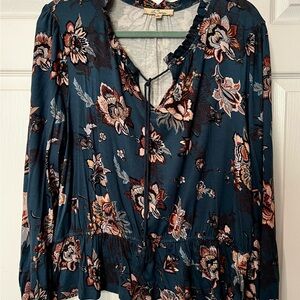 Peasant Floral Blouse